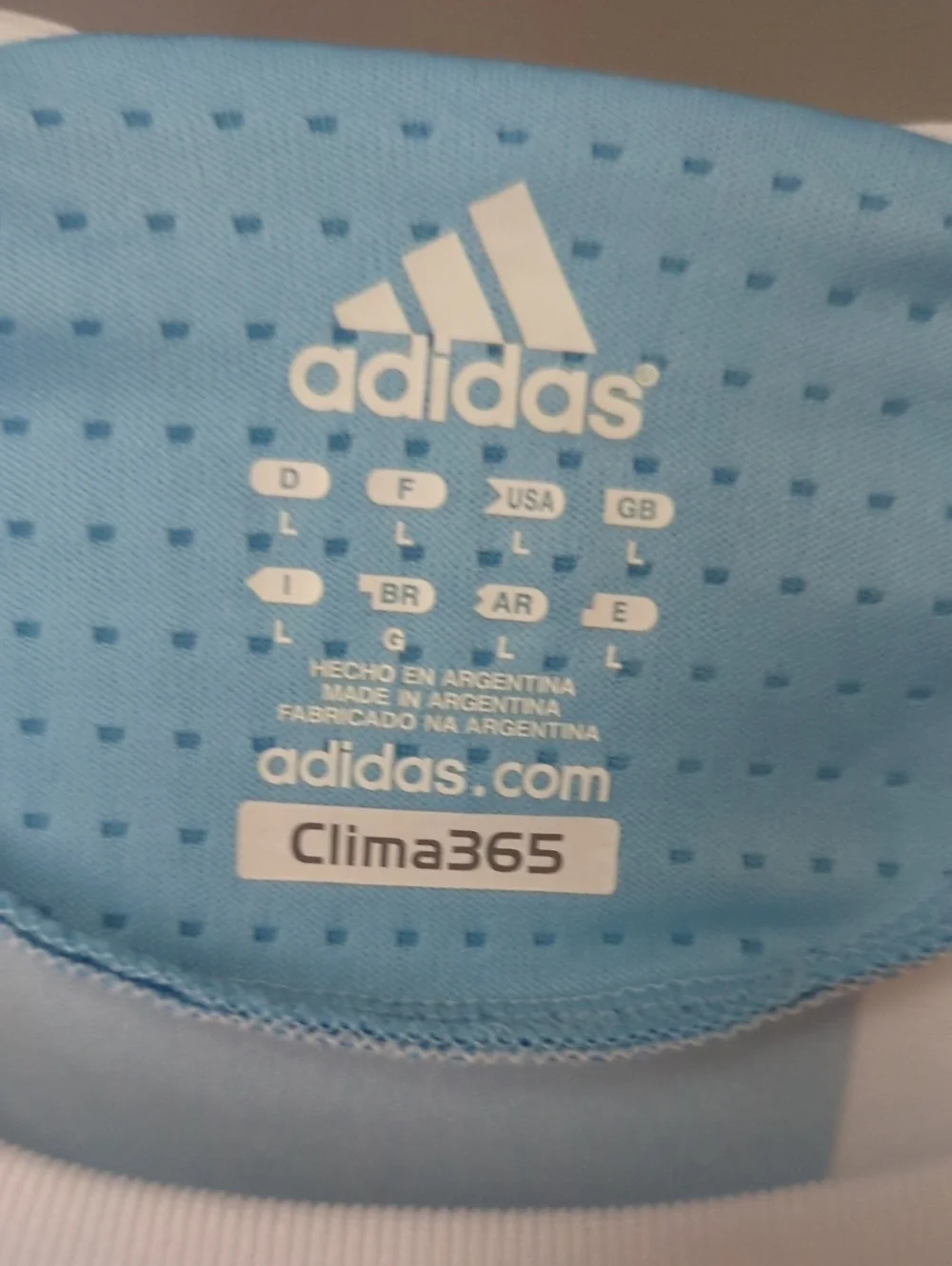 adidas  Messi Argentina Clima365 Performance Jersey Large